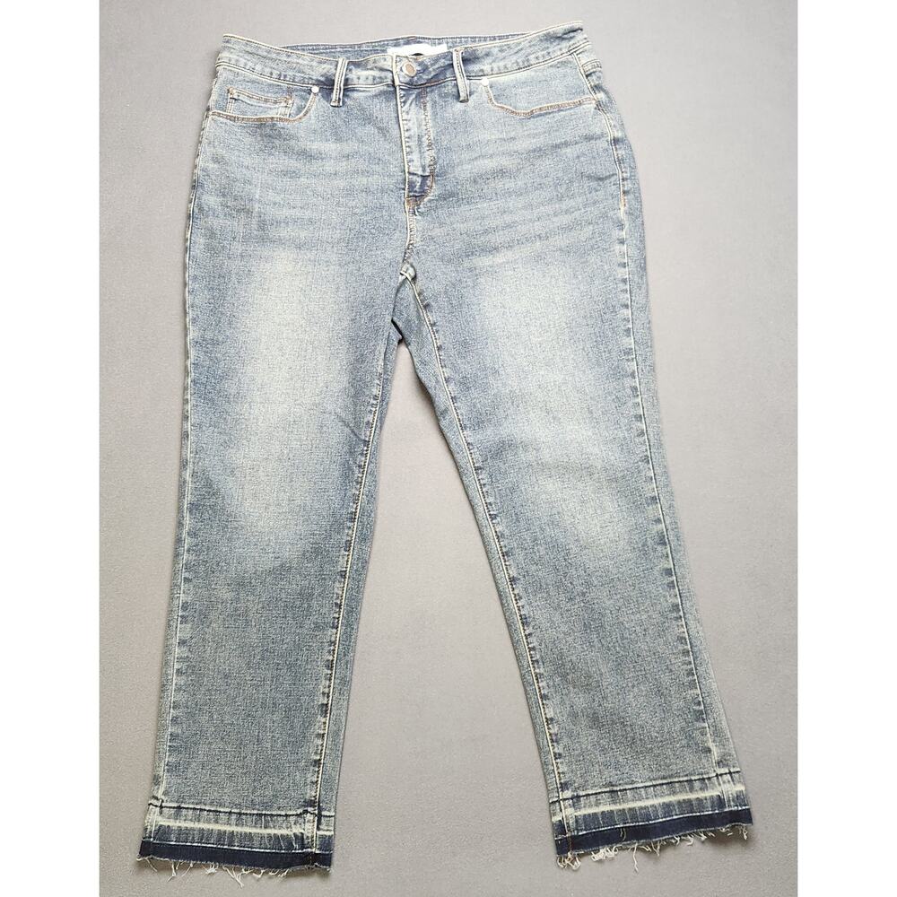 NWOT Rebecca Minkoff 16W Womens High Waist Cropped‎ Jeans Raw Hem- 36x26